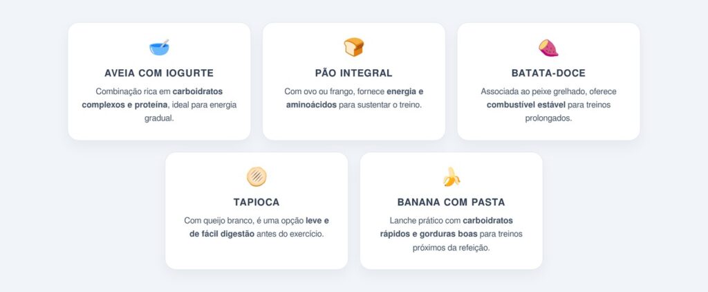 Quais alimentos devem compor a refeição pré-treino?