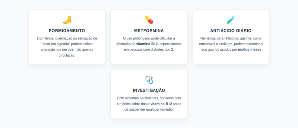 Formigamento nos Pés: A Ligação Entre Metformina, Antiácido e Falta de B12