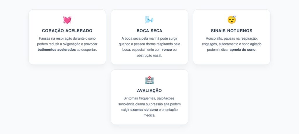 Acordar com Coração Disparado e Boca Seca: Sinal Noturno de Apneia do Sono