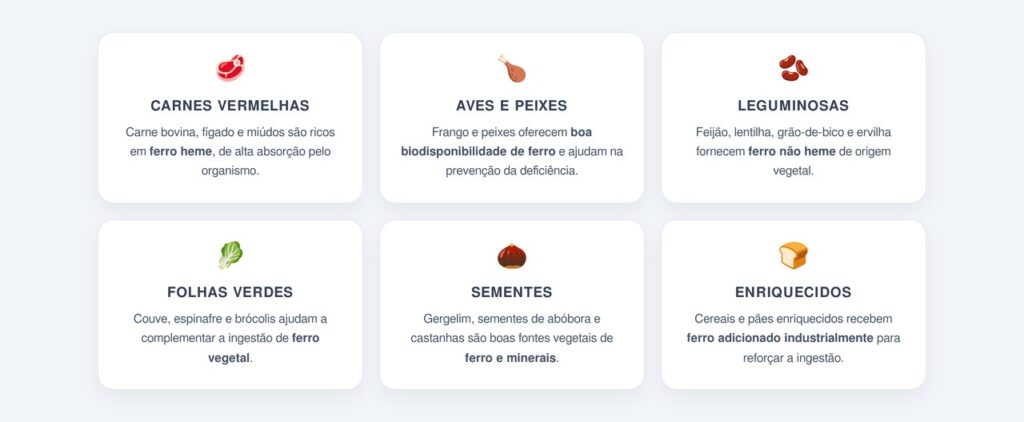 Quais alimentos são as melhores fontes de ferro?