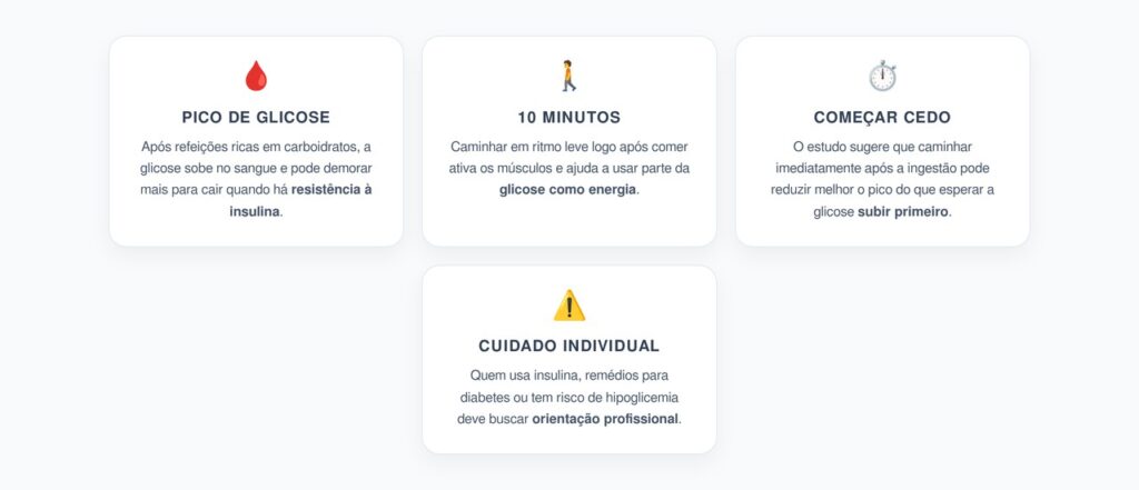 Caminhada de 10 Minutos Após Comer: O Hábito Simples que Reduz o Pico de Glicose