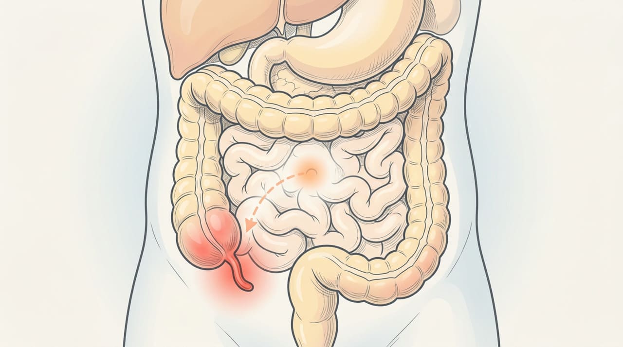 Como é a dor abdominal causada pela apendicite em estágio inicial e ...