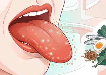 O sinal na língua que pode indicar deficiência de vitamina B12 e folato antes mesmo da anemia aparecer nos exames de sangue