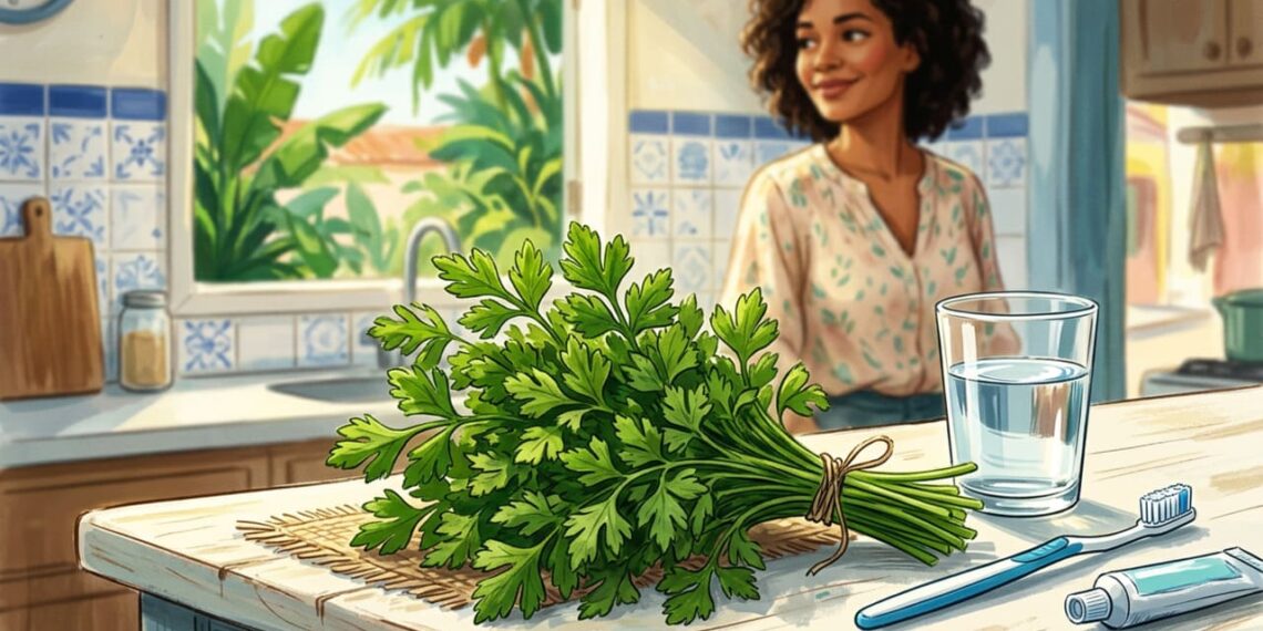 Estudos mostram: A folha verde comum que ajuda a combater o mau hálito