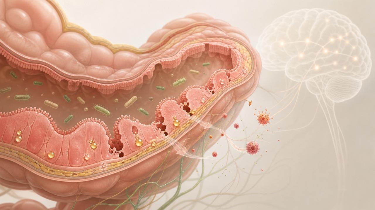 Redução de butirato e disbiose intestinal podem sustentar fadiga persistente.