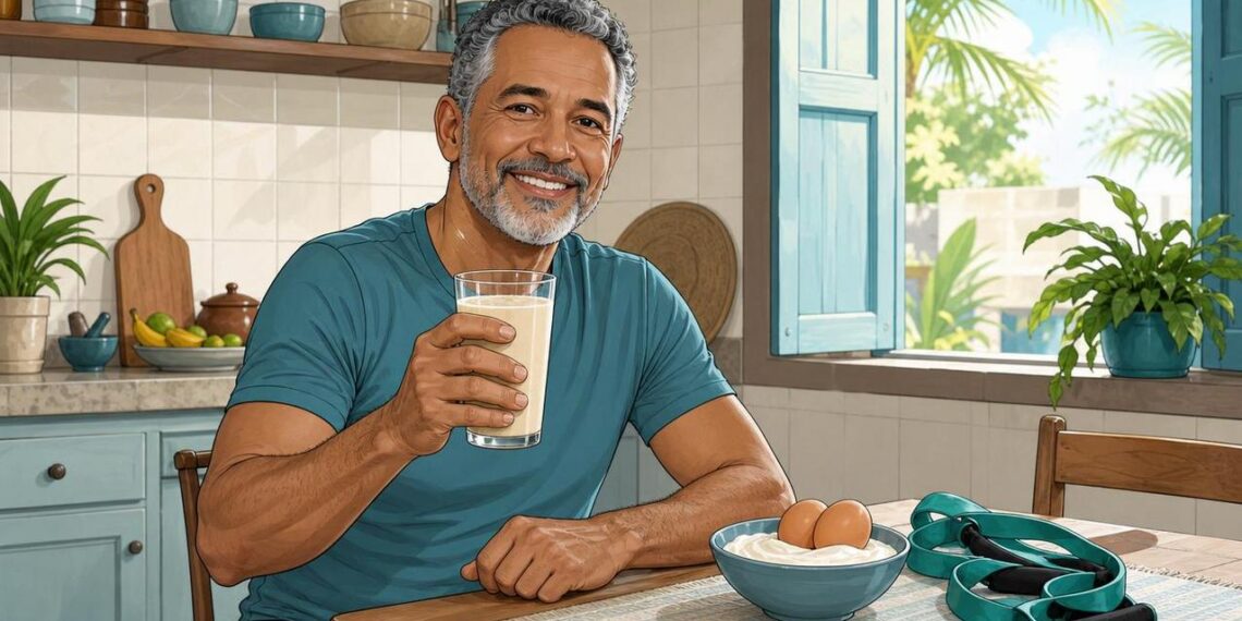 O melhor tipo de proteína para preservar a massa muscular após os 50 anos conforme estudos recentes