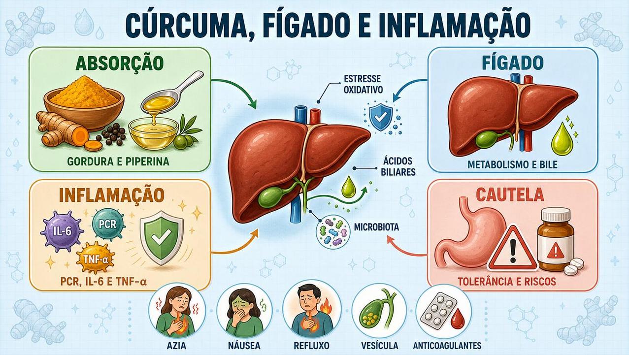 Absorção, fígado, inflamação e cautela resumem os pilares do uso.