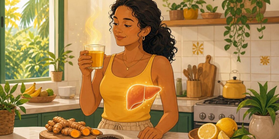 O que a cúrcuma consumida em jejum faz ao fígado e à inflamação sistêmica do corpo