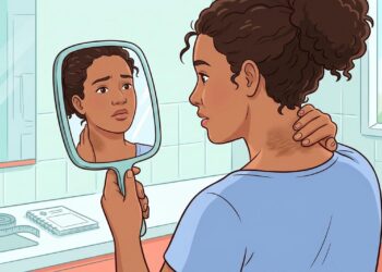 O sinal na pele, como o escurecimento do pescoço, que pode indicar resistência à insulina antes da glicose subir