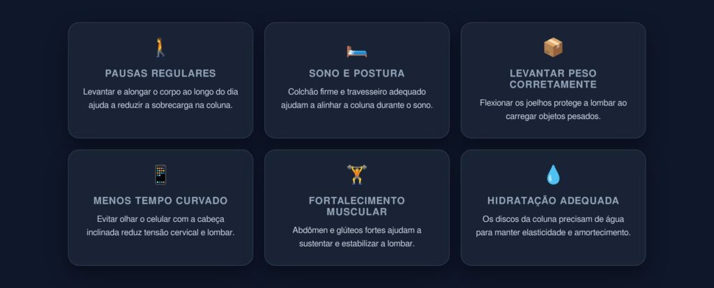prevenir dor na lombar
