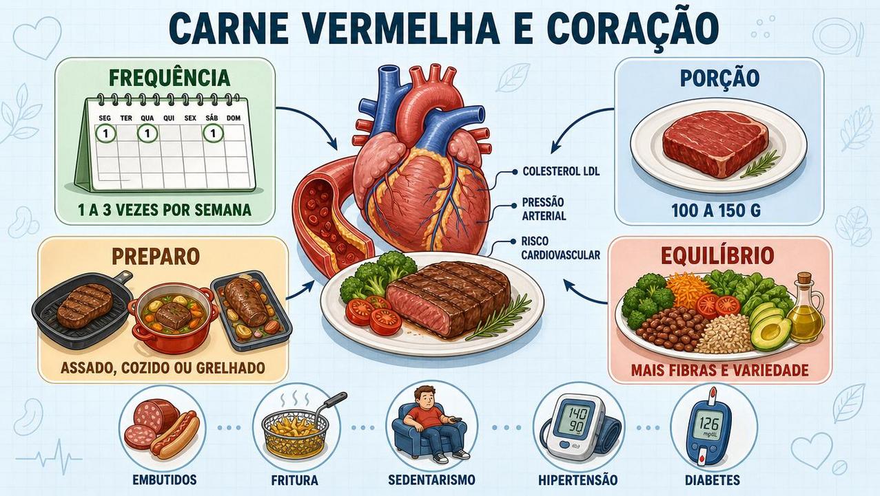 Frequência, porção, preparo e equilíbrio do prato reduzem o risco cardiovascular.