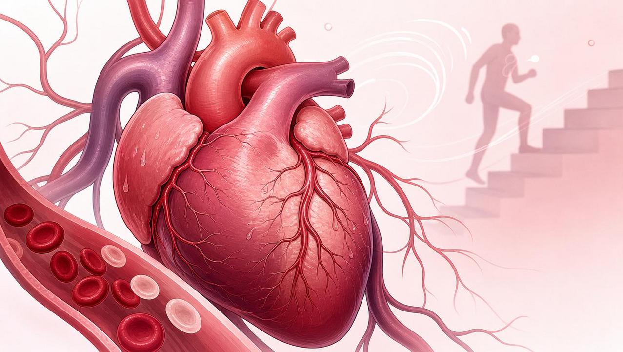 Anemia e insuficiência cardíaca reduzem a tolerância ao esforço logo no início.