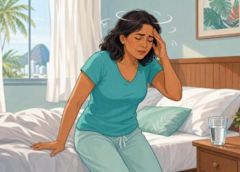 Sentir tonturas ao se levantar rapidamente da cama pode ser um dos primeiros sinais de hipotensão postural ou desidratação crônica