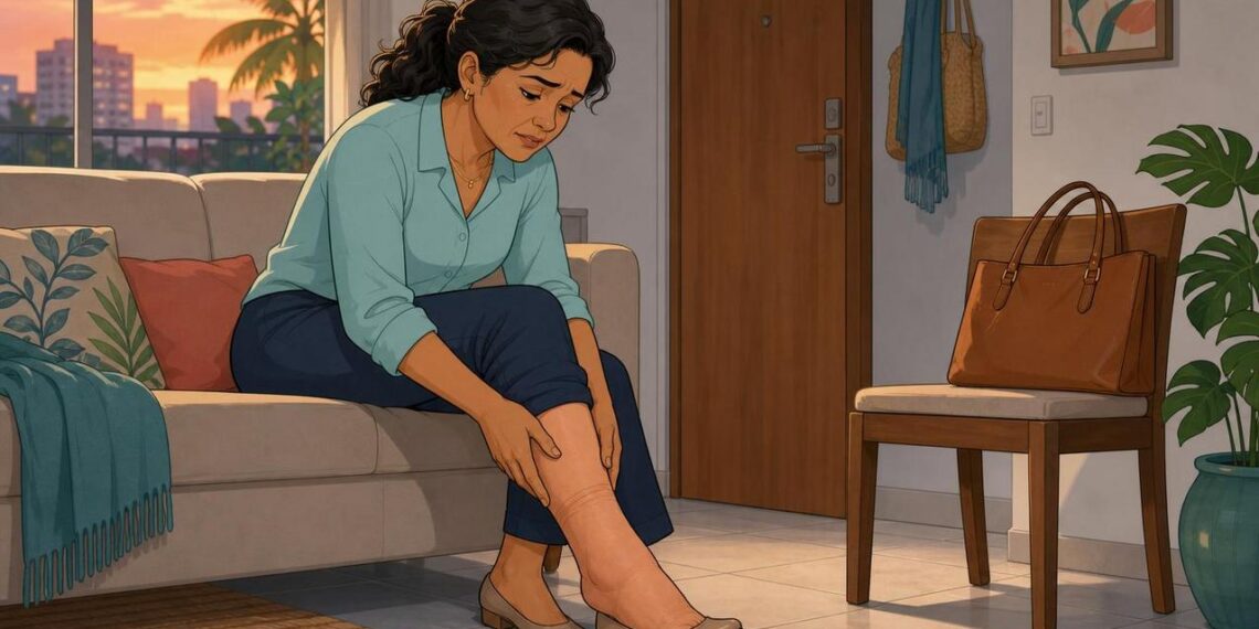 Ter as pernas pesadas no fim do dia nem sempre é cansaço: às vezes é o início de um problema venoso