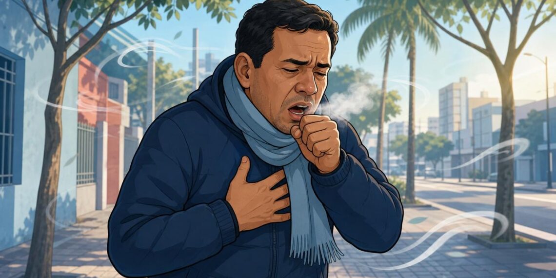 Tossir e ter falta de ar no frio nem sempre é resfriado: às vezes é o primeiro sinal de uma síndrome respiratória mais grave