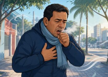 Tossir e ter falta de ar no frio nem sempre é resfriado: às vezes é o primeiro sinal de uma síndrome respiratória mais grave