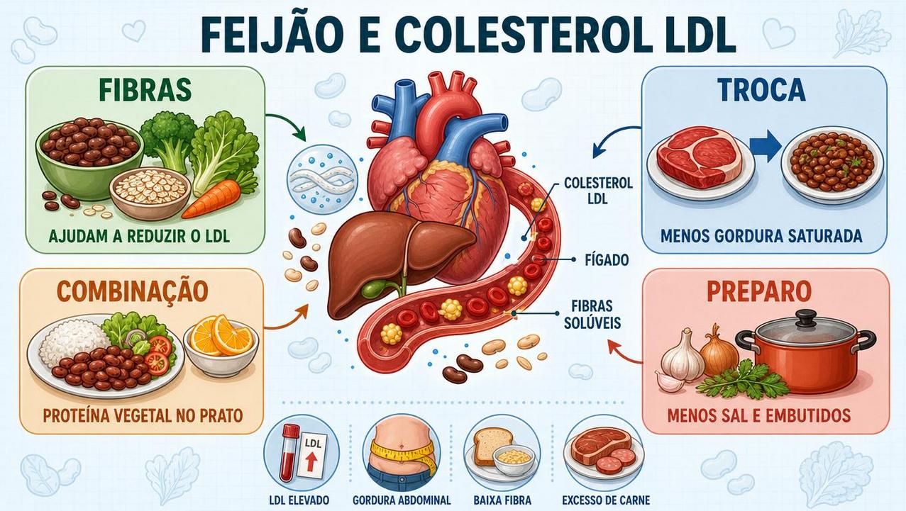 Fibras, troca inteligente, preparo leve e combinação equilibrada favorecem o colesterol.