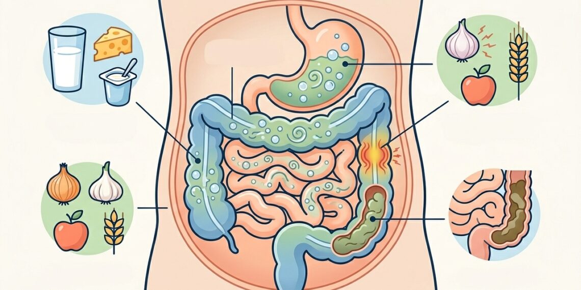 Estufamento frequente após comer não é sempre glúten: quando pensar em digestão lenta, lactose ou intestino irritável