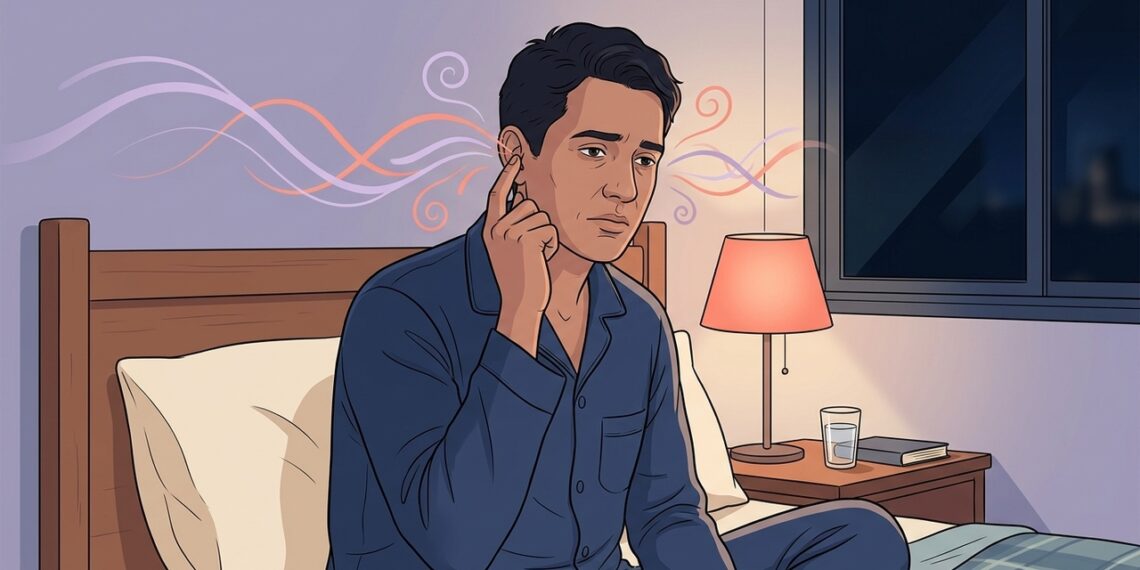 O zumbido sentido ou ouvido em ambientes silenciosos pode influenciar a qualidade do sono e o bem-estar geral
