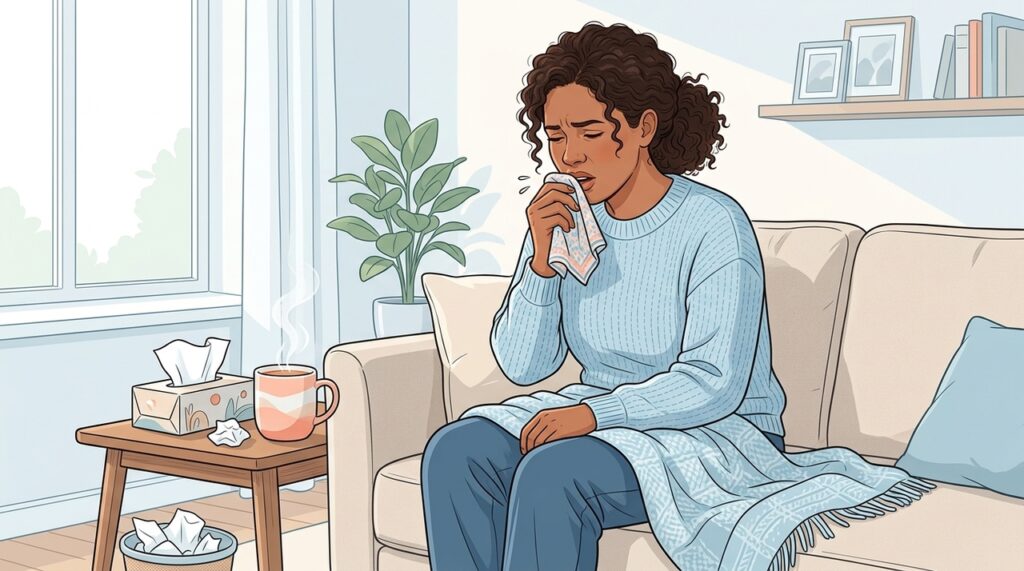 A tosse de gripe é muito diferente da tosse alérgica