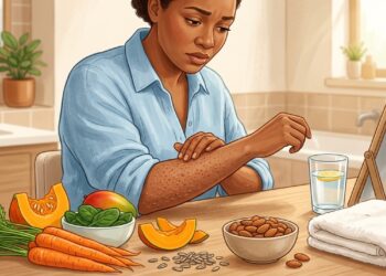 Qual deficiência de vitamina está associada à pele muito seca e áspera