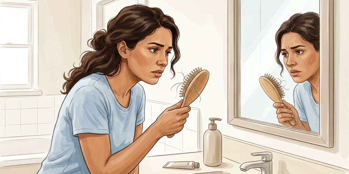 Qual deficiência de vitamina está associada à queda de cabelo mais intensa