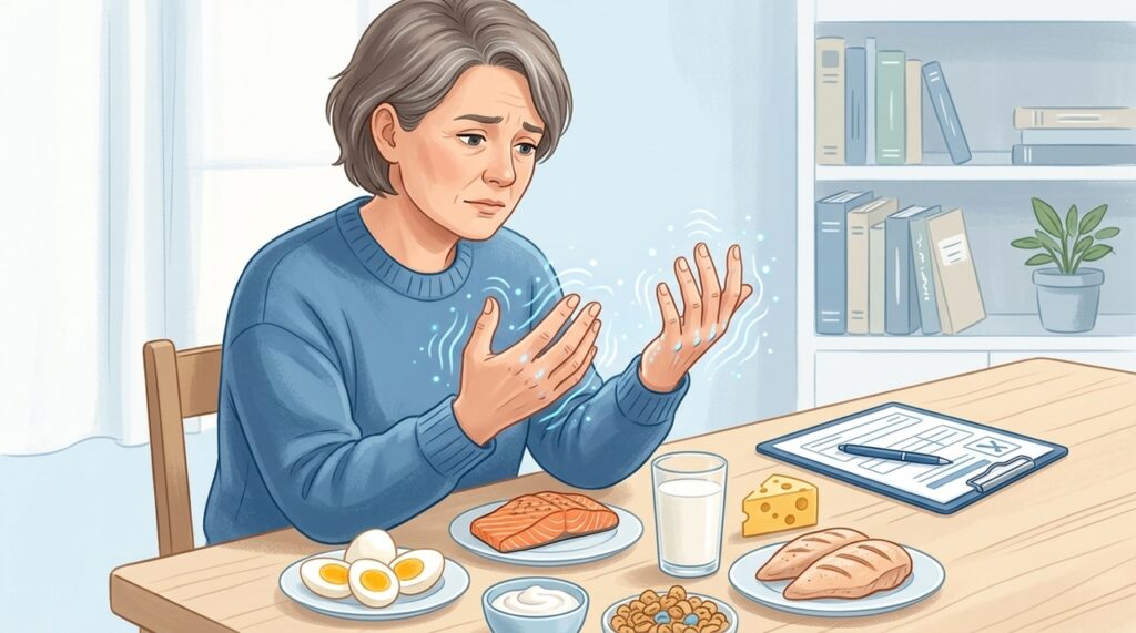 Qual deficiência de vitamina está associada a formigamentos nas mãos e nos pés