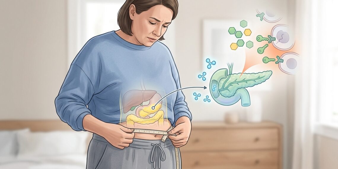 Cintura aumentando sem glicose alta: o sinal corporal que pode antecipar resistência à insulina