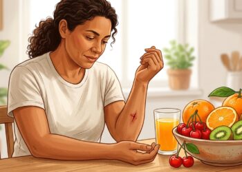 Qual deficiência de vitamina está associada a feridas que demoram a cicatrizar