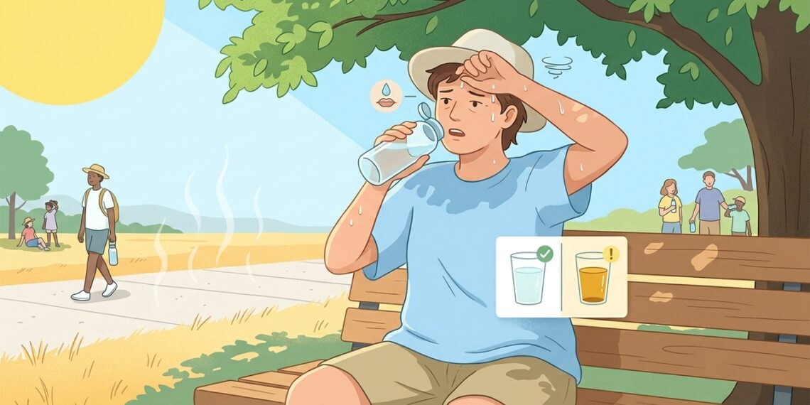 Calor, tontura e urina escura: os sinais de desidratação que aparecem antes do desmaio