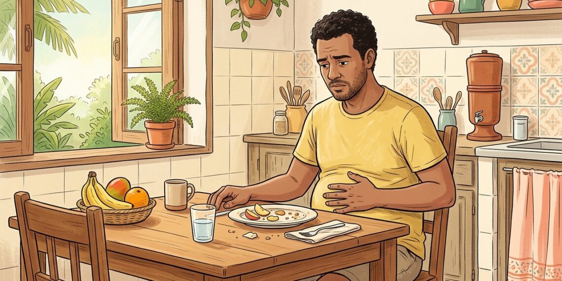 Inchaço abdominal após as refeições não é sempre glúten: digestão lenta e intolerâncias comuns podem explicar o desconforto