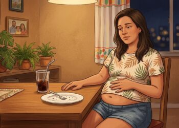 Inchaço abdominal à noite: os hábitos simples que aumentam gases sem parecer comida pesada