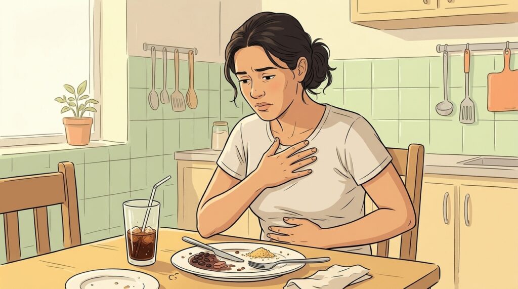 O que causa azia e dor no estômago após comer?