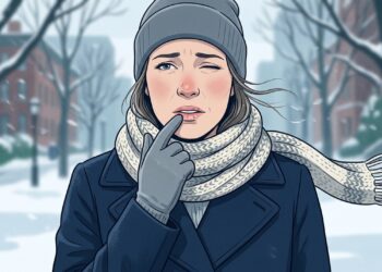 Como aliviar os lábios rachados após exposição ao frio e ao vento