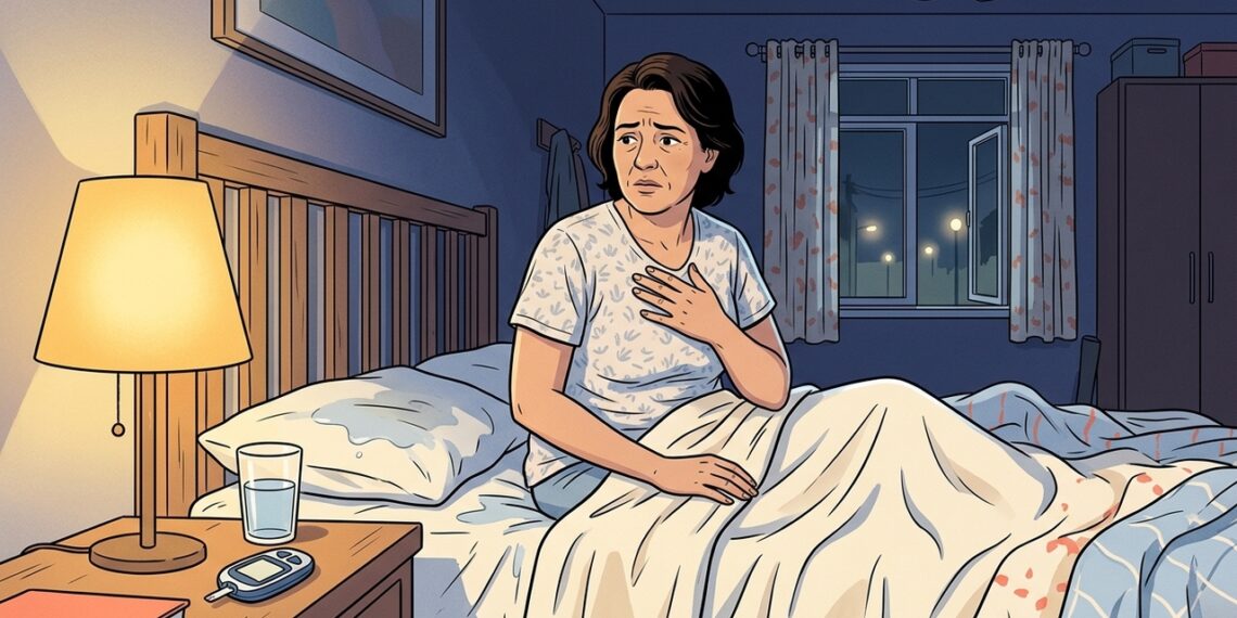 Acordar com palpitações e suor frio sem motivo aparente com frequência pode ser um dos primeiros sinais de queda da glicemia noturna