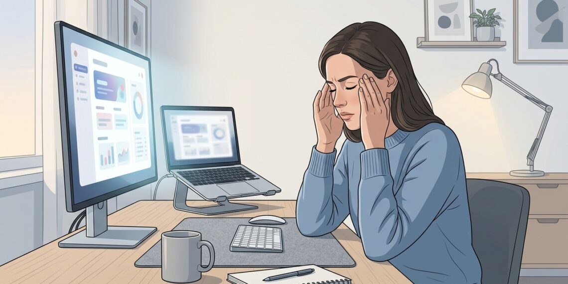 Como aliviar os olhos cansados após muitas horas de tela