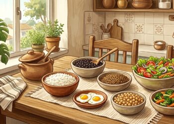 Arroz, feijão e ovo podem formar uma refeição proteica forte sem depender de carne todos os dias
