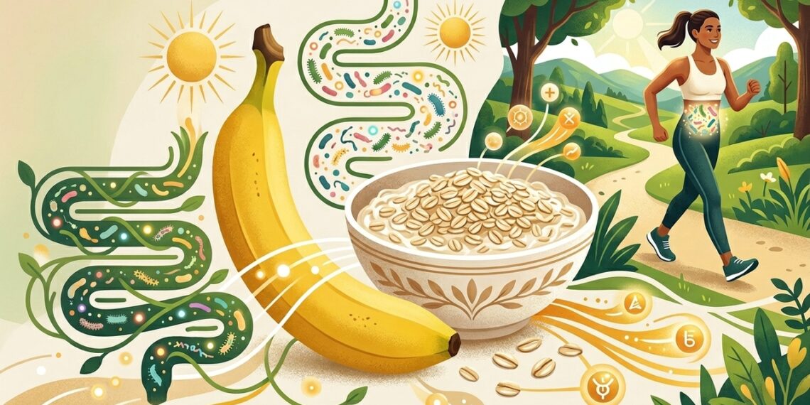A banana com aveia é uma dupla nutritiva que ajuda na energia e no intestino