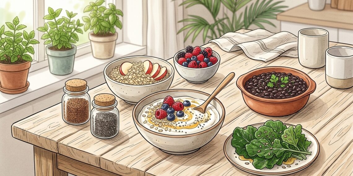 A partir dos 40 anos, a microbiota intestinal melhora com uma dieta rica em fibras e alimentos frescos
