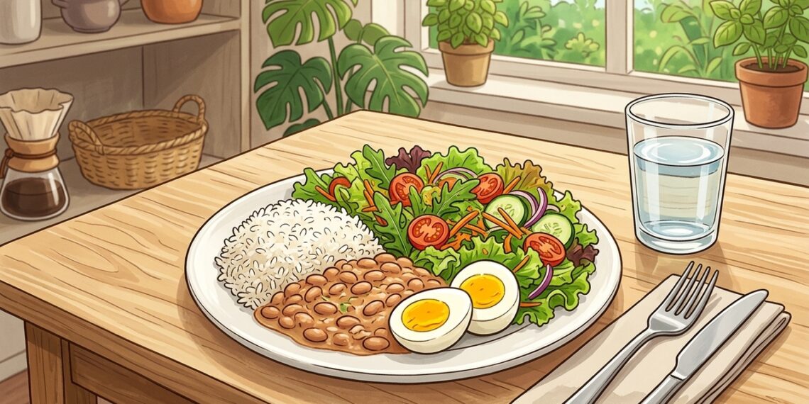 Arroz, feijão e ovo no prato diário podem entregar proteína de qualidade sem depender de carne vermelha
