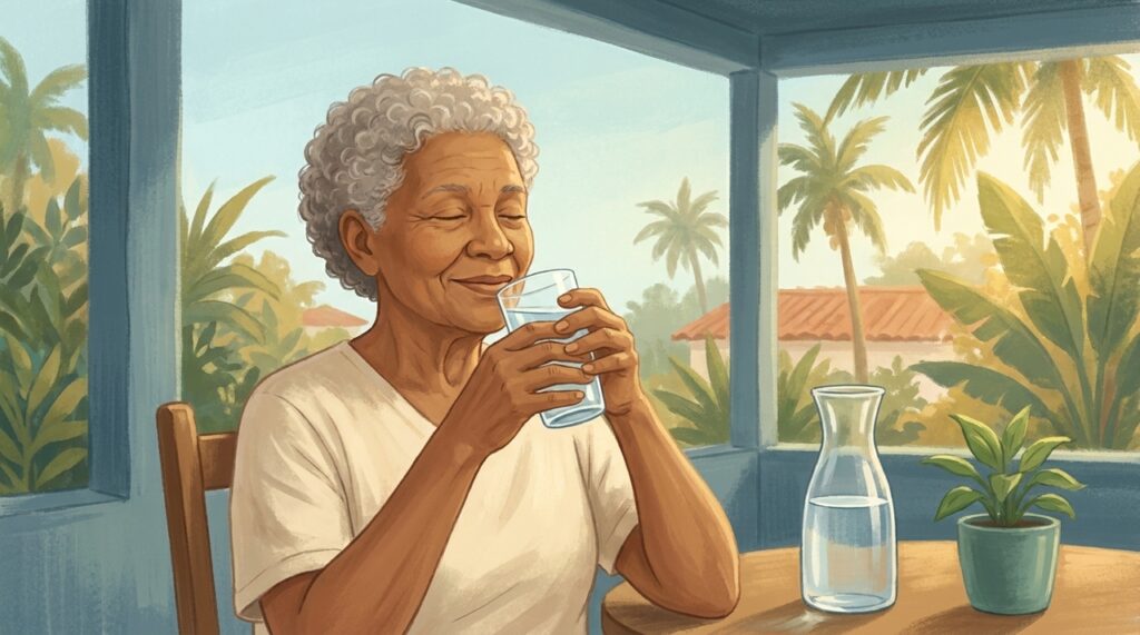 Quanta água por dia é realmente suficiente depois dos 60 anos?