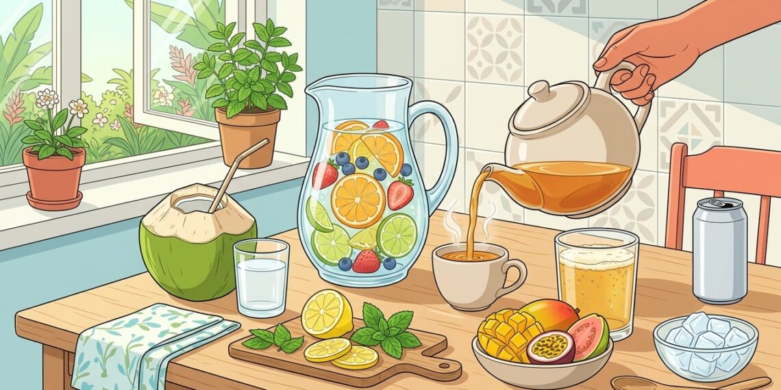 Substitua os refrigerantes por 4 bebidas naturais que ajudam a melhorar a hidratação e a reduzir o consumo de açúcar