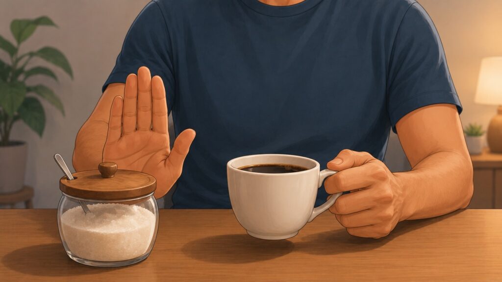 Evitar açúcar no café é um cuidado importante quando o foco é saúde metabólica e fígado gorduroso.