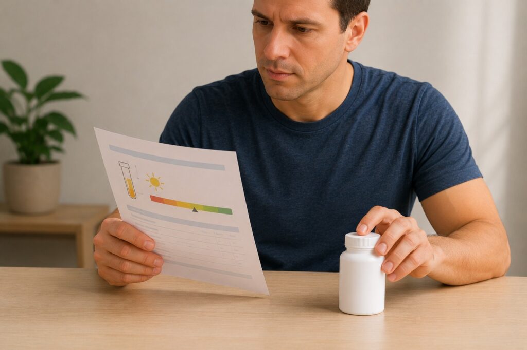 Investigar vitamina D pode fazer sentido em casos recorrentes, mas a suplementação exige orientação.