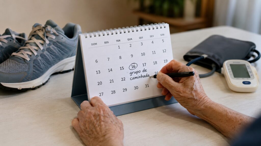Criar compromissos sociais previsíveis pode apoiar a saúde emocional e cardiovascular.