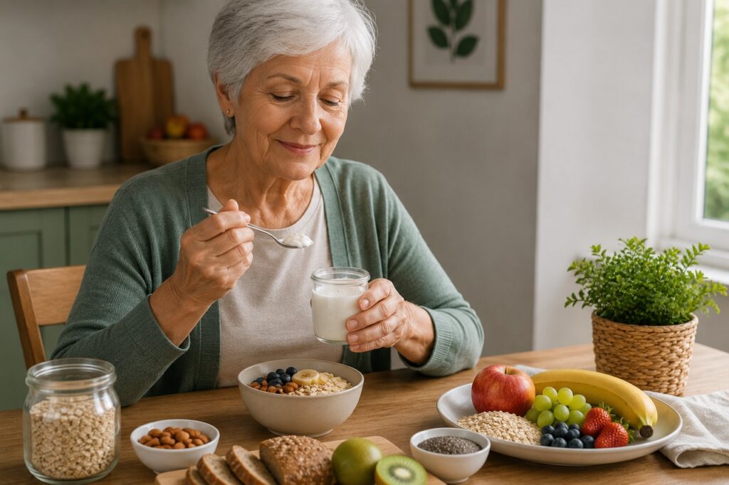 Fibras e alimentos fermentados podem contribuir para um ambiente intestinal mais favorável à saúde.