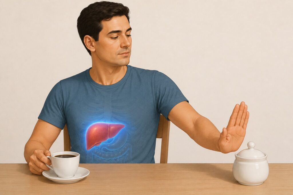 Evitar açúcar no café pode ser uma escolha mais adequada para quem cuida da gordura no fígado.
