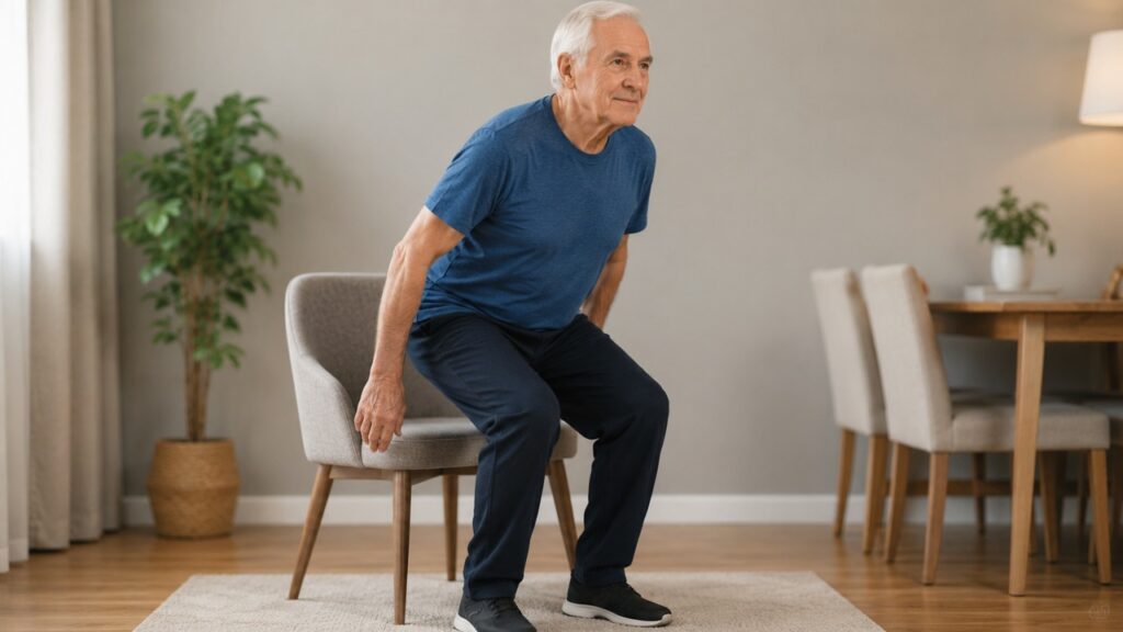 A dificuldade para levantar da cadeira é um sinal funcional importante na investigação da sarcopenia.