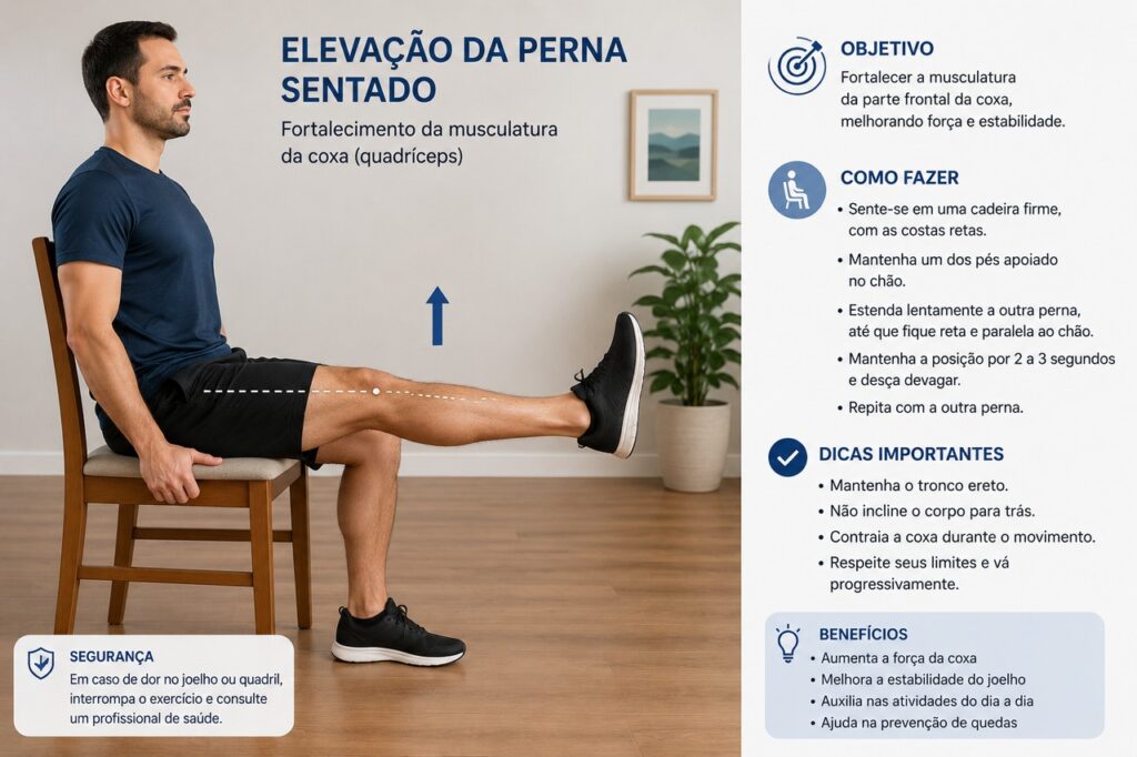 Fortalecer a coxa com exercício de baixo impacto ajuda a dar mais suporte ao joelho.