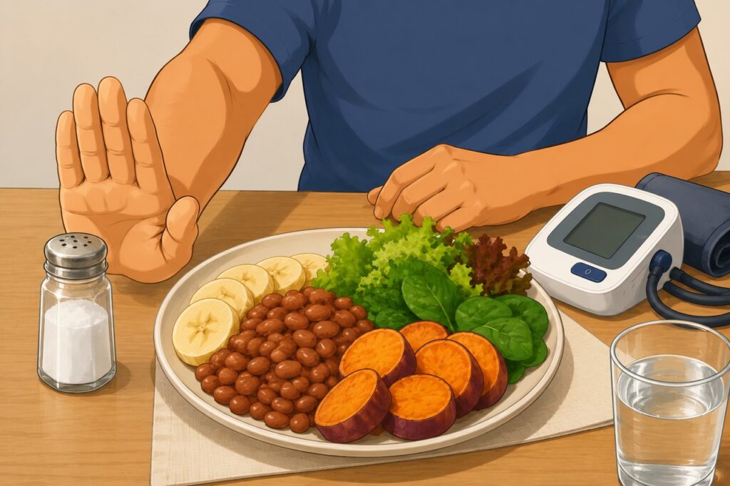 Alimentos naturais ricos em potássio podem apoiar uma rotina melhor para a pressão arterial.